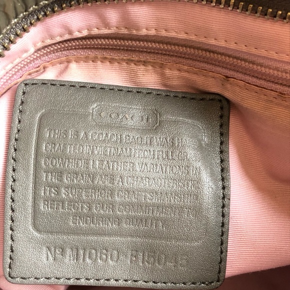 Coach, Soho, Pleated Tote, Grey Leather, Silver tone Hardware Accents, GUC - Picture 10 of 16